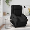 vidaXL Sill&oacute;n reclinable elevable cuero artificial negro