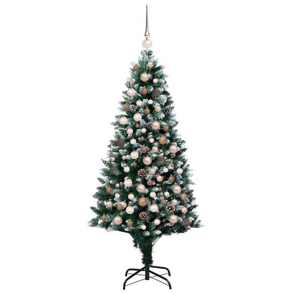 vidaXL Árbol de Navidad artificial Verde 180 cm PVC y Acero y Plástico