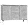 vidaXL Aparador de madera contrachapada gris hormig&oacute;n 102x35x70 cm