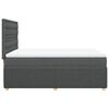 vidaXL Cama box spring con colch&oacute;n tela gris oscuro 140x200 cm