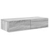 vidaXL Estante de pared con cajones madera contrachapada roble ahumado