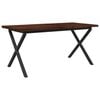 vidaXL Mesa de comedor con borde natural 120 x 90 x 75 cm