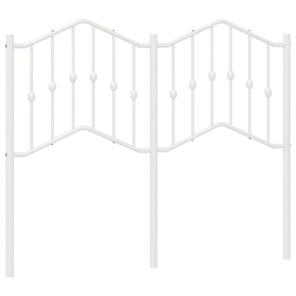 vidaXL Cabecero de repuesto de metal blanco 120 cm