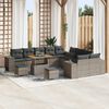vidaXL Conjunto de sof&aacute; de jard&iacute;n 13 pcs Gris rat&aacute;n sint&eacute;tico