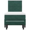vidaXL Cama tipo Box Spring Verde oscuro 100 x 200 cm Terciopelo