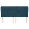 vidaXL Cabecero con orejas de terciopelo azul oscuro 163x23x118/128 cm