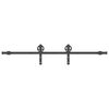 vidaXL Kit de herrajes para puertas correderas acero negro 183 cm