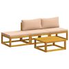 vidaXL Juego de Sof&aacute; 4 uds. Natural Madera de Acacia S&oacute;lida