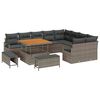 vidaXL Conjunto de sof&aacute; de jard&iacute;n 12 uds. 11-N&uacute;mero de plazas Gris
