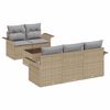 vidaXL Conjunto de sofá de jardín con cojín Manual 6 pcs Beige y gris
