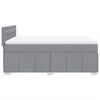 vidaXL Cama box spring con colch&oacute;n tela gris claro 140x190 cm