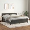 vidaXL Cama box spring con colch&oacute;n terciopelo gris oscuro 180x200 cm