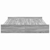 vidaXL Cama con almacenamiento con cabecera Gris Sonoma 135 x 190 cm