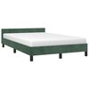 vidaXL Estructura cama sin colch&oacute;n terciopelo verde oscuro 120x190cm