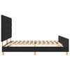 vidaXL Estructura de cama con cabecera Negro 200 x 200 cm tela