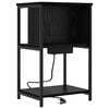 vidaXL Armario de Noche Roble Negro 38 x 31 x 61 cm