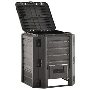vidaXL Compostador de jard&iacute;n negro 380 L