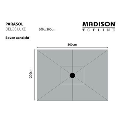 Madison Sombrilla Delos Luxe 300x200 cm gris PAC5P014