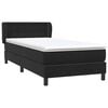 vidaXL Cama box spring con colch&oacute;n cuero sint&eacute;tico negro 90x210 cm