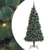vidaXL &Aacute;rbol de Navidad artificial preiluminado con set de bolas Verde