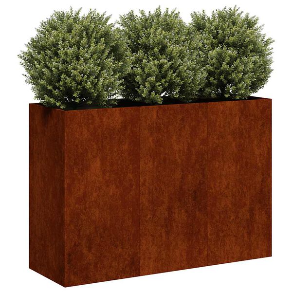vidaXL Jardinera oxidada 120x40x80 cm acero corten