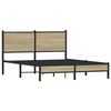 vidaXL Estructura de cama sin colch&oacute;n metal roble Sonoma 140x190 cm