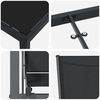 vidaXL Conjunto de Comedor de Jardín 5 pcs Negro Textileno y acero