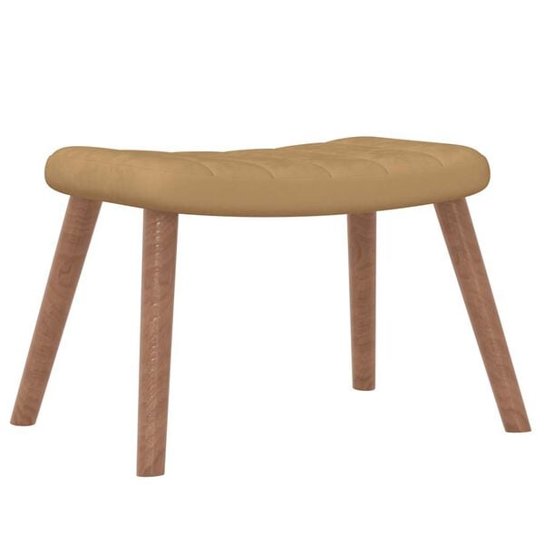 vidaXL Silla mecedora con reposapi&eacute;s terciopelo marr&oacute;n