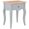 vidaXL Mesita de noche madera maciza de pino gris y marr&oacute;n 40x30x50 cm