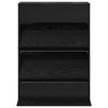 vidaXL Estante de revistas con estante Roble Negro 70 x 41 x 96 cm