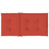 vidaXL Cojines silla respaldo bajo 4 ud tela rojo melange 100x50x4 cm
