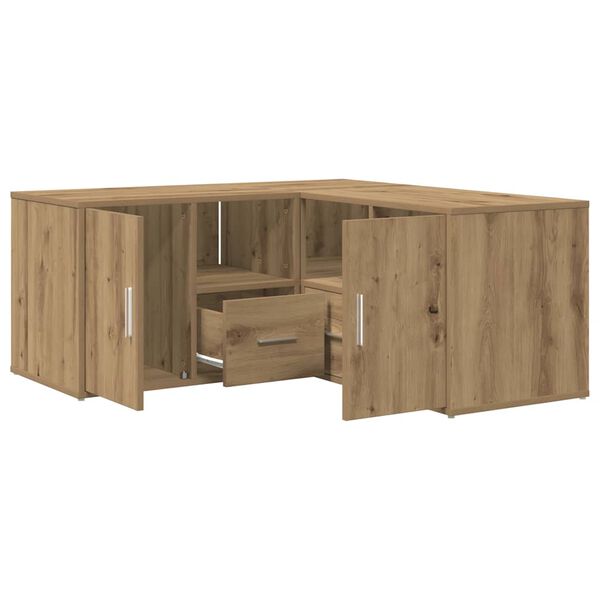 vidaXL Mueble de esquina madera ingenier&iacute;a roble artisian 160x40x45 cm