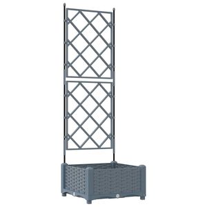 vidaXL Macetero de Jard&iacute;n Gris Claro 40 x 40 x 125,5 cm PP