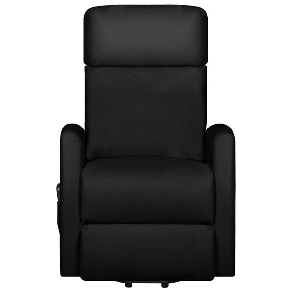 vidaXL Sill&oacute;n de masaje elevable cuero sint&eacute;tico negro