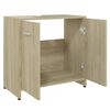 vidaXL Armario de ba&ntilde;o madera contrachapada color roble 60x33x61 cm