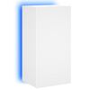vidaXL Mueble de TV de pared con luces LED blanco 40,5x35x80 cm
