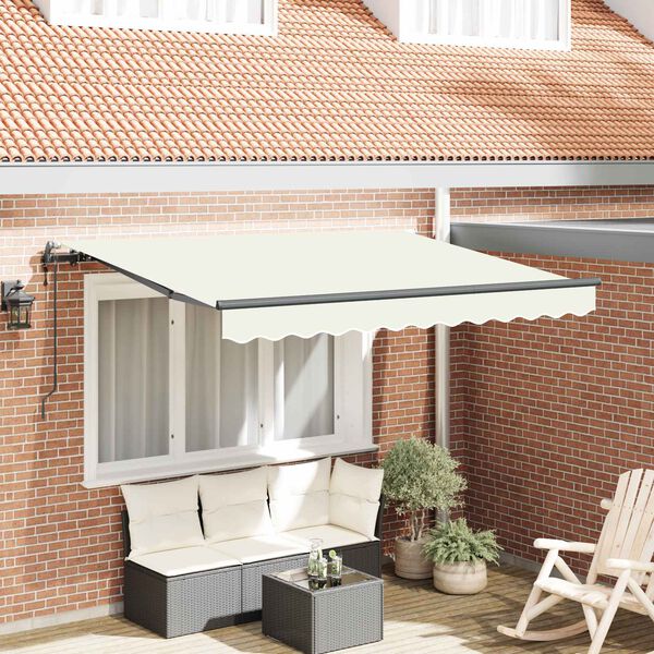 vidaXL Toldo Retr&aacute;ctil Crema 300 x 200 cm tela
