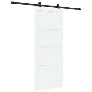 vidaXL Puerta Corredera Blanco y Negro 83 x 202 cm