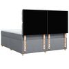 vidaXL Cama box spring con colch&oacute;n tela gris claro 180x200 cm