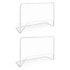 vidaXL Porter&iacute;as de f&uacute;tbol 2 uds con red 182x61x122 cm acero blanco