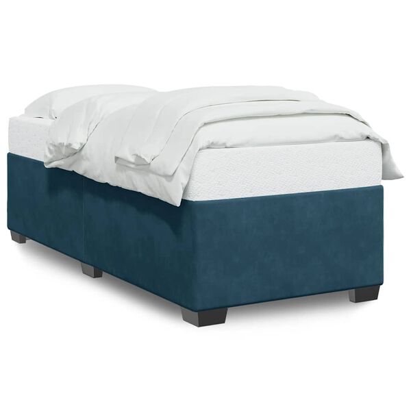 vidaXL Estructura de cama de terciopelo azul 90x190 cm