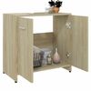 vidaXL Armario de ba&ntilde;o madera contrachapada color roble 60x33x61 cm