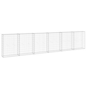 vidaXL Muro de gaviones con cubiertas acero galvanizado 300x30x100 cm
