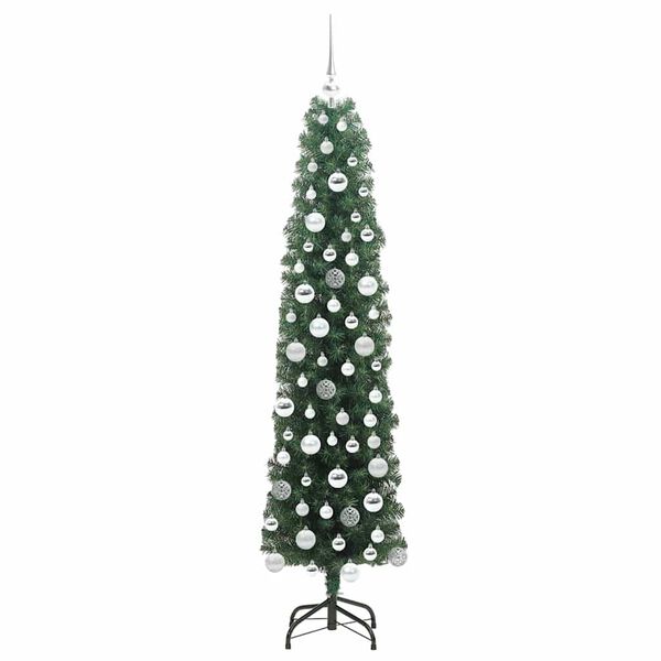 vidaXL Árbol de Navidad artificial Verde 180 cm PVC, Acero y Plástico