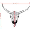 vidaXL Cr&aacute;neo de toro decorativo de pared aluminio plateado