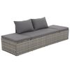 vidaXL Cama de jard&iacute;n 195x60 cm rat&aacute;n sint&eacute;tico gris