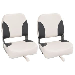 vidaXL Asientos de barco plegables con respaldo alto 2 uds 41x36x48 cm
