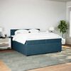 vidaXL Cama box spring con colch&oacute;n terciopelo azul 200x200 cm