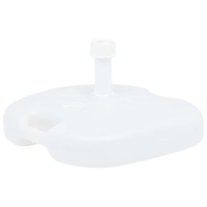 vidaXL Base de sombrilla rellenable arena/agua pl&aacute;stico blanco 16 L