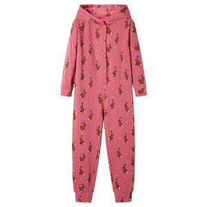Mono infantil con capucha rosa viejo 116